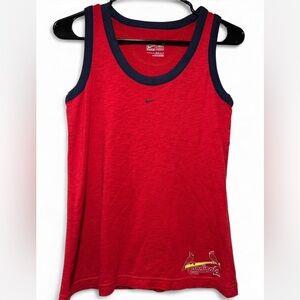 Nike Red Youth Medium St Louis Cardinals Tank Top